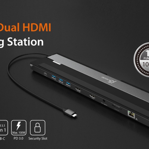 j5create USB-C Dual HDMI Docking Station - Picture 8 of 13